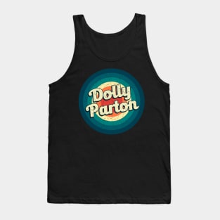 Graphic Dolly Name Retro Vintage Circle Tank Top